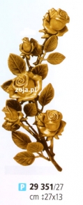 Róża Caggiati 29351 wys. 27  cm dodatki ozdoby nagrobkowe
